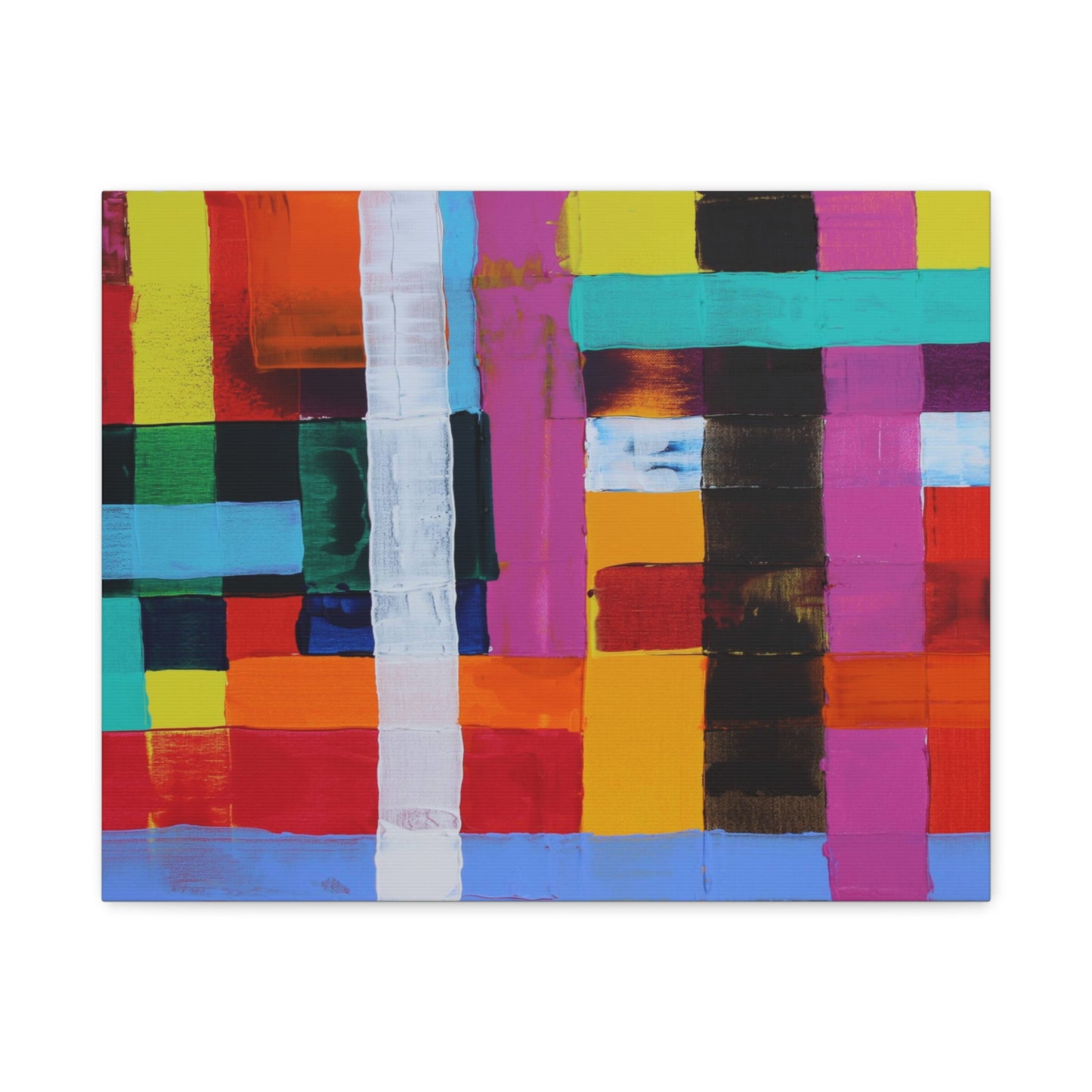 Farbfeld Malerei (Acryl) by Unknown Artist Matte Canvas Print Wall Art