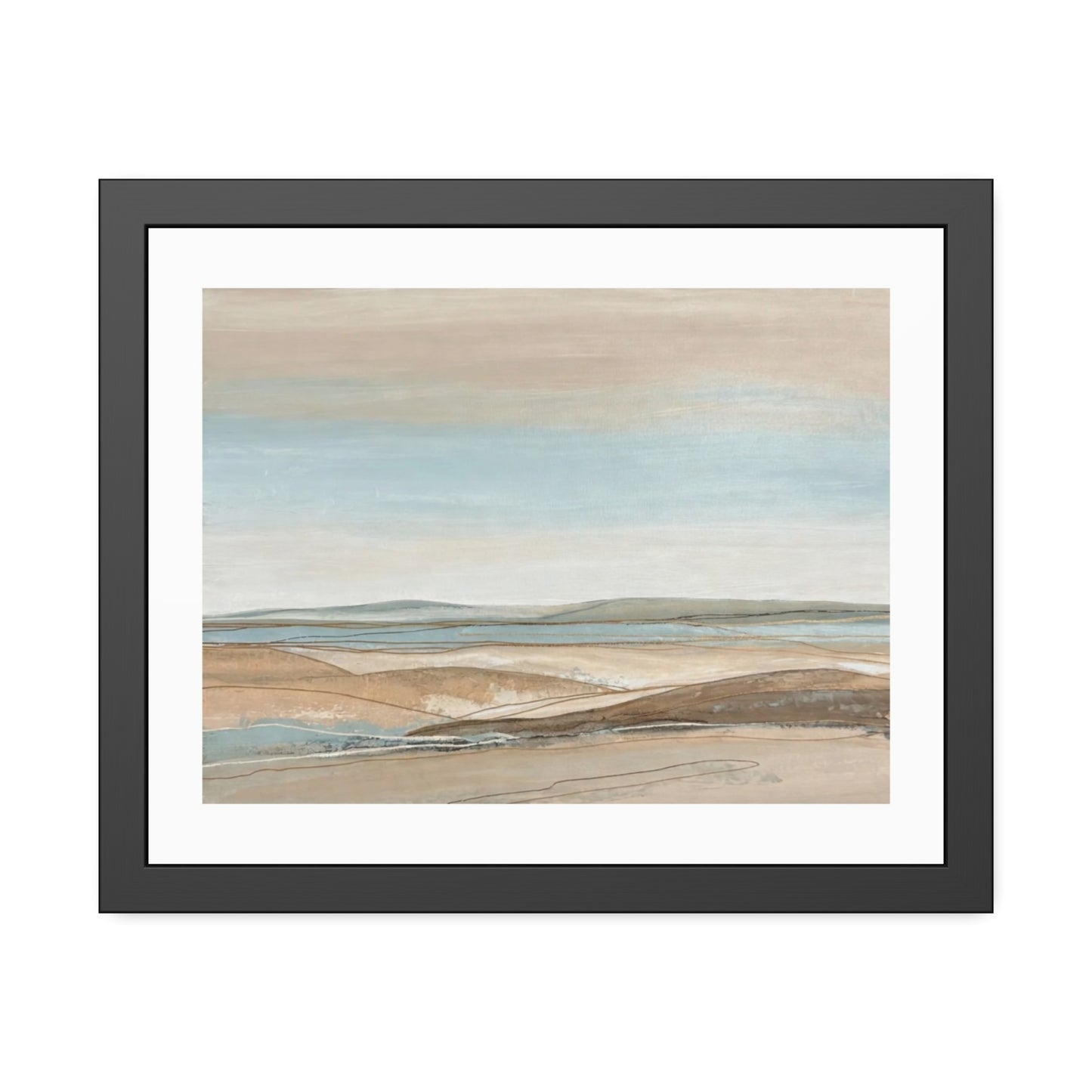 Coastal Pastel Landscape Framed Poster