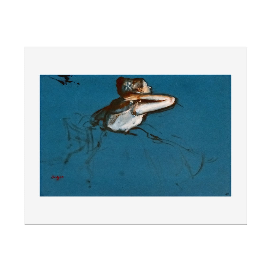 Blue Ballerina by Edgar Degas Wall Art Print