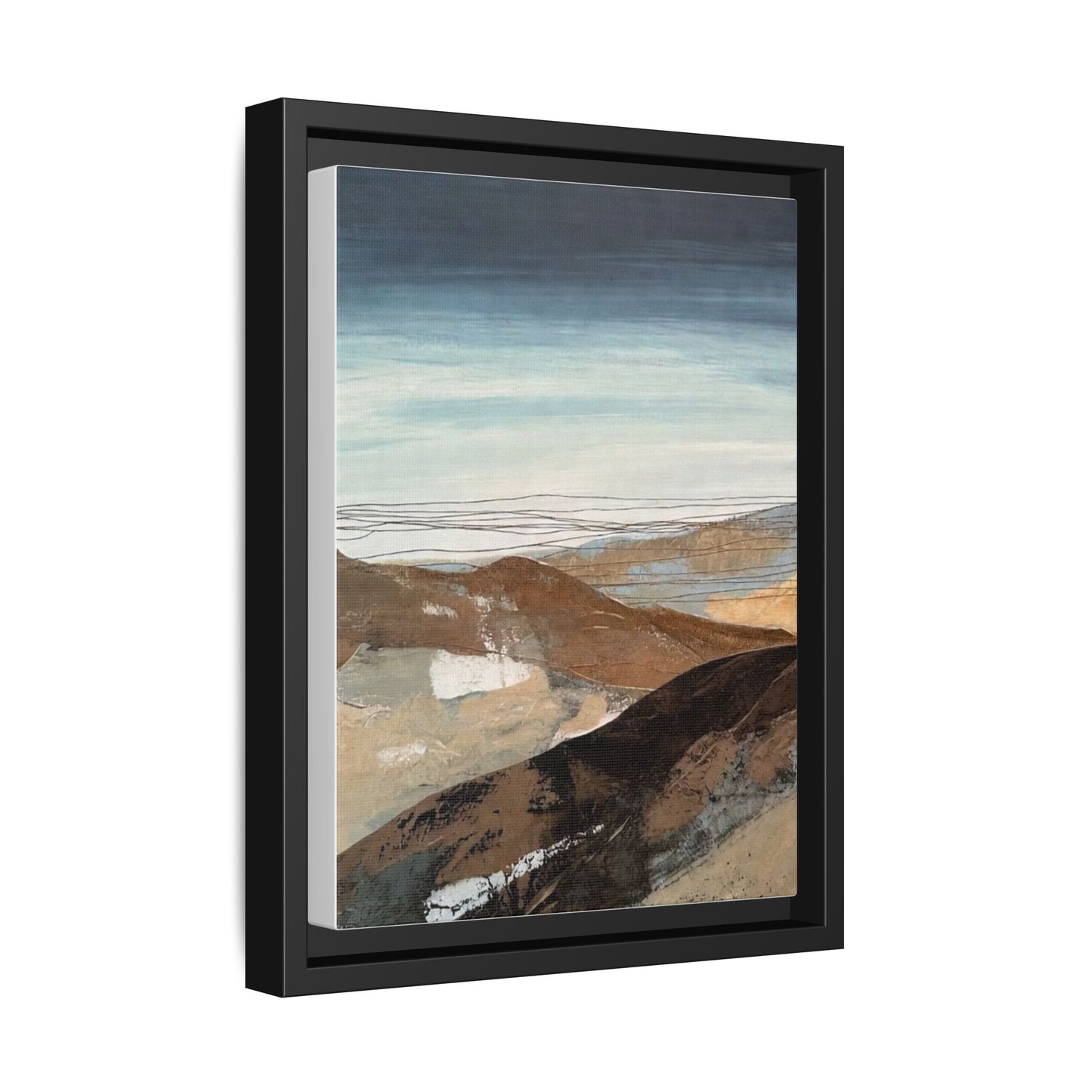 Framed Matte Canvas Art — Serene Abstract Landscape
