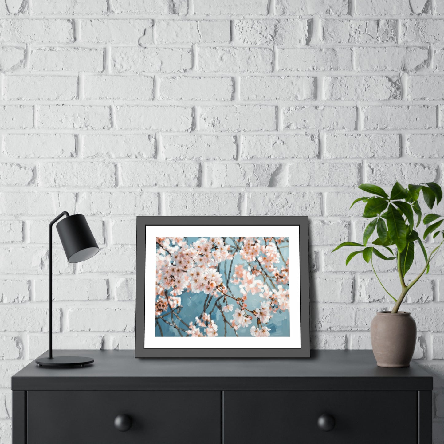 Cherry Blossom Framed Poster — Floral Wall Art Print