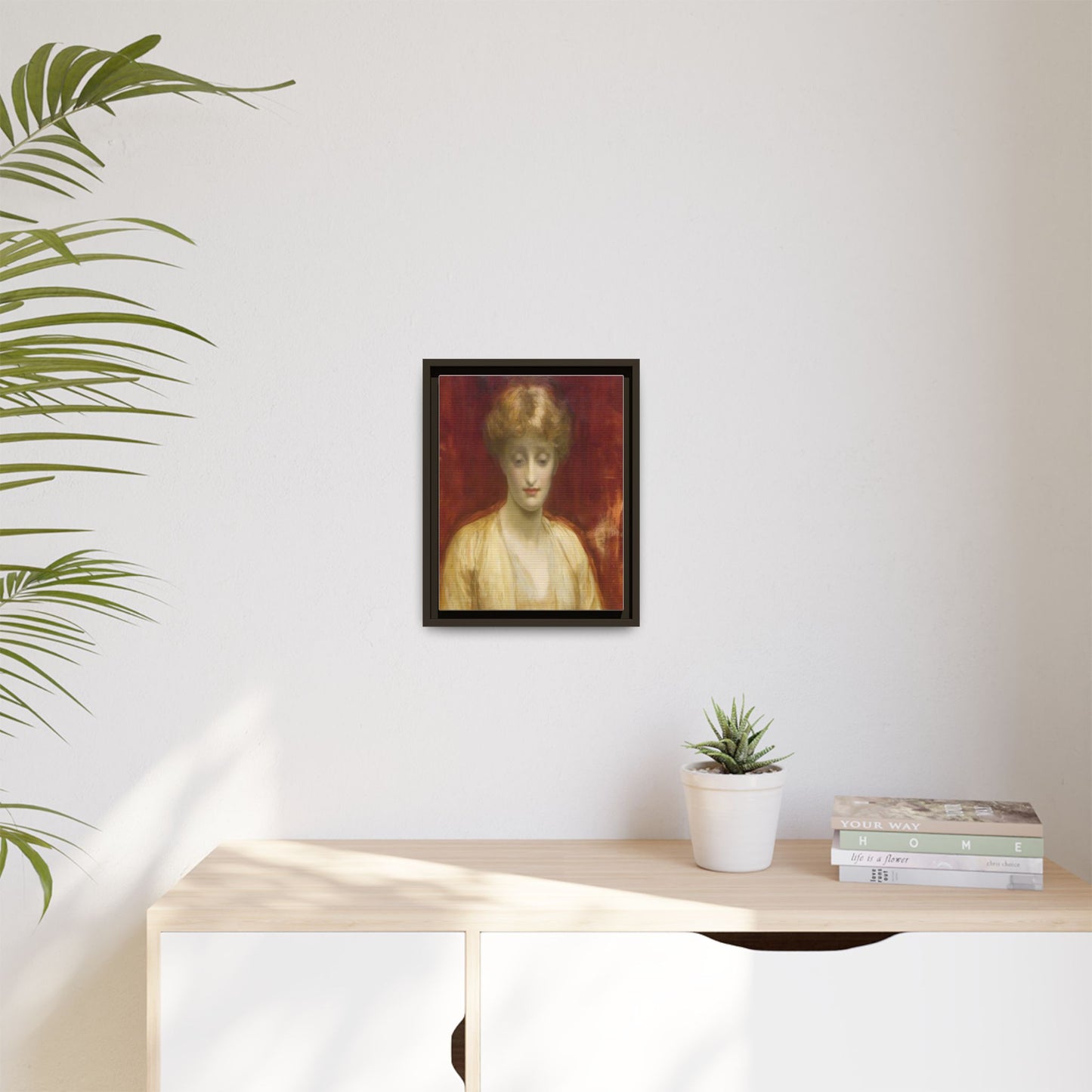 Mrs Williams by Lord Frederic Leighton Framed Matte Canvas Portrait Wall Art Print