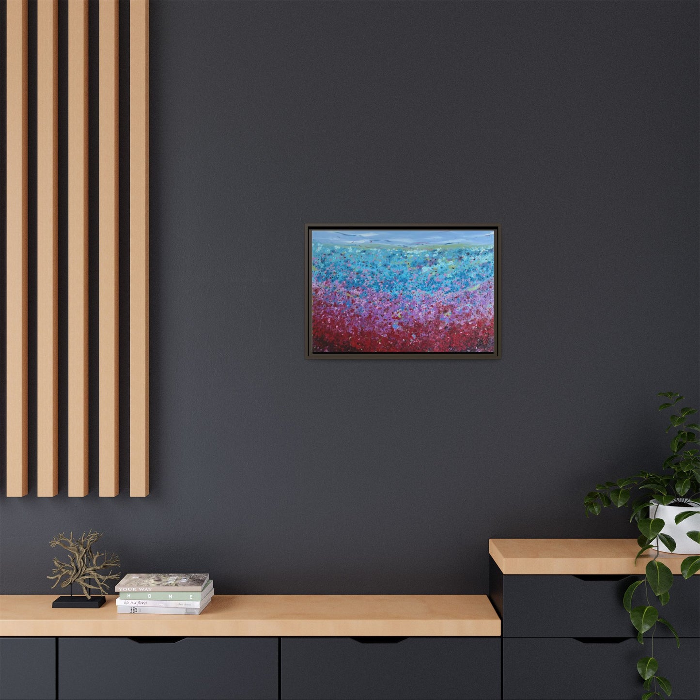 Bloom by Unknown Framed Matte Canvas Abstract Floral Field Wall Art