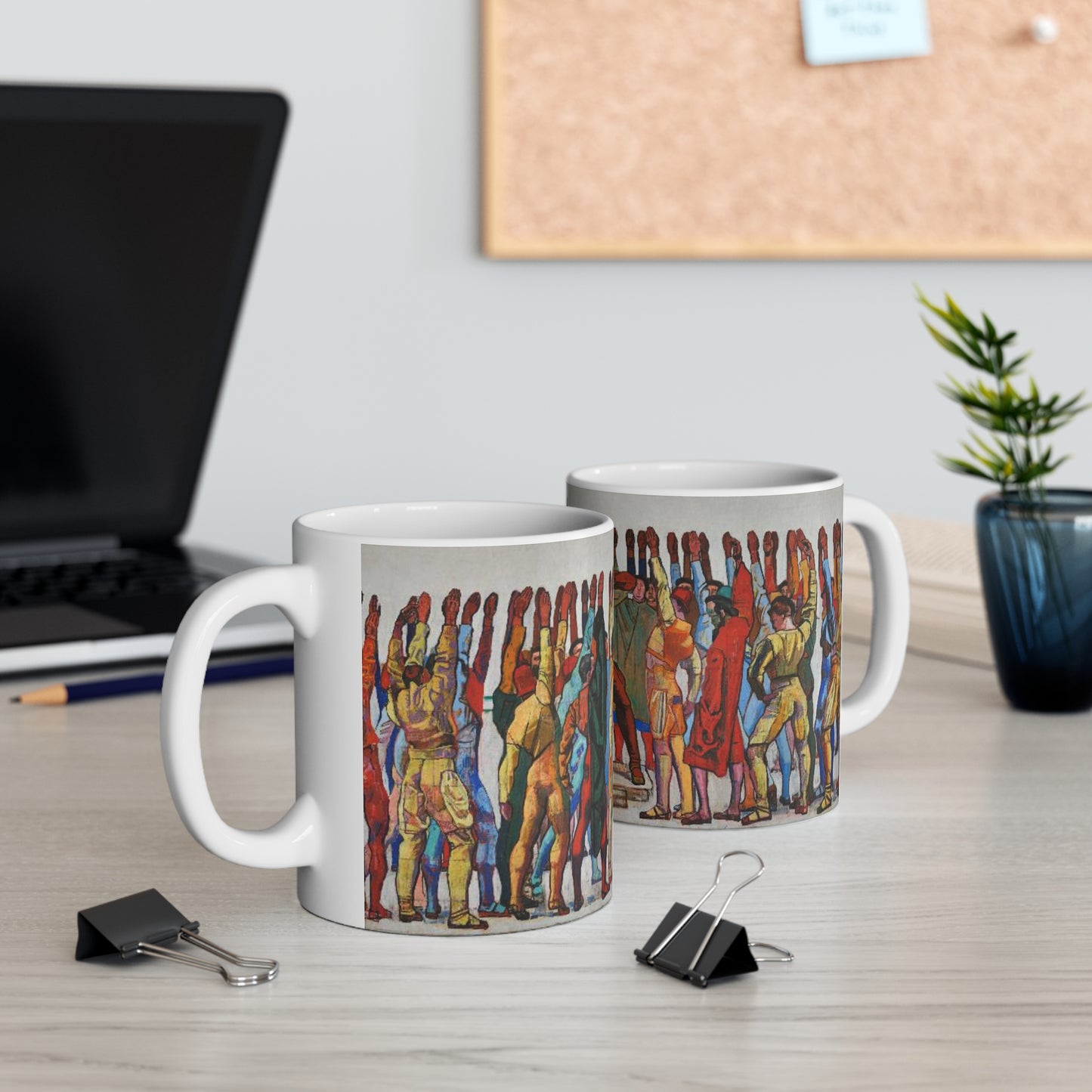 Mug — Vintage Revolutionary Crowd Art Coffee Mug