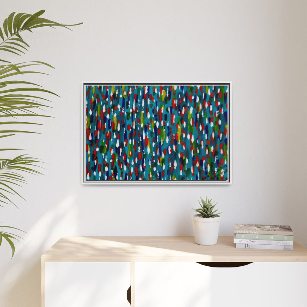 Colours Of The Soul Reflecting On Water by Ariel Chavarro Avila Matte Canvas Framed Art