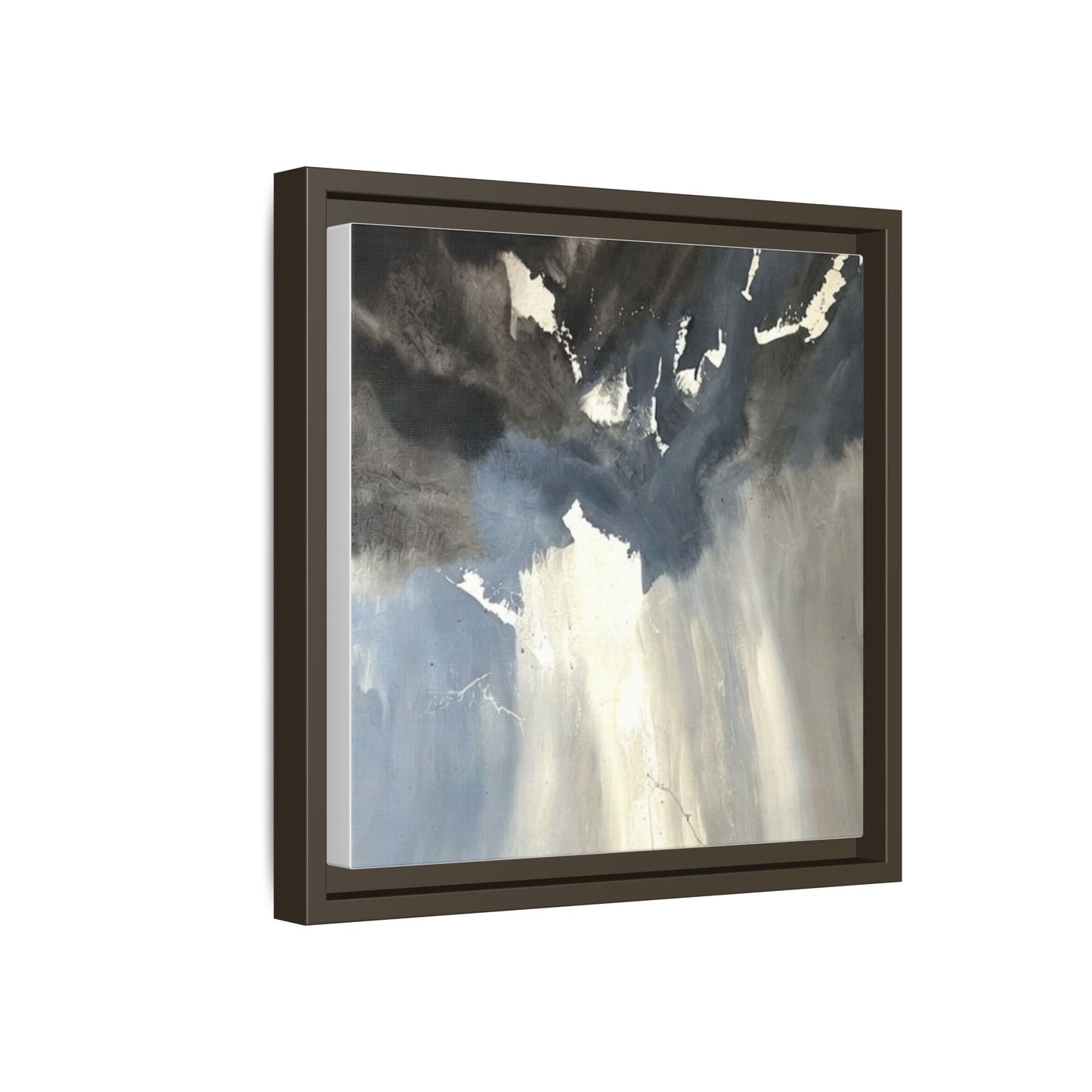 Framed Matte Canvas Art — Moody Abstract Sky Painting