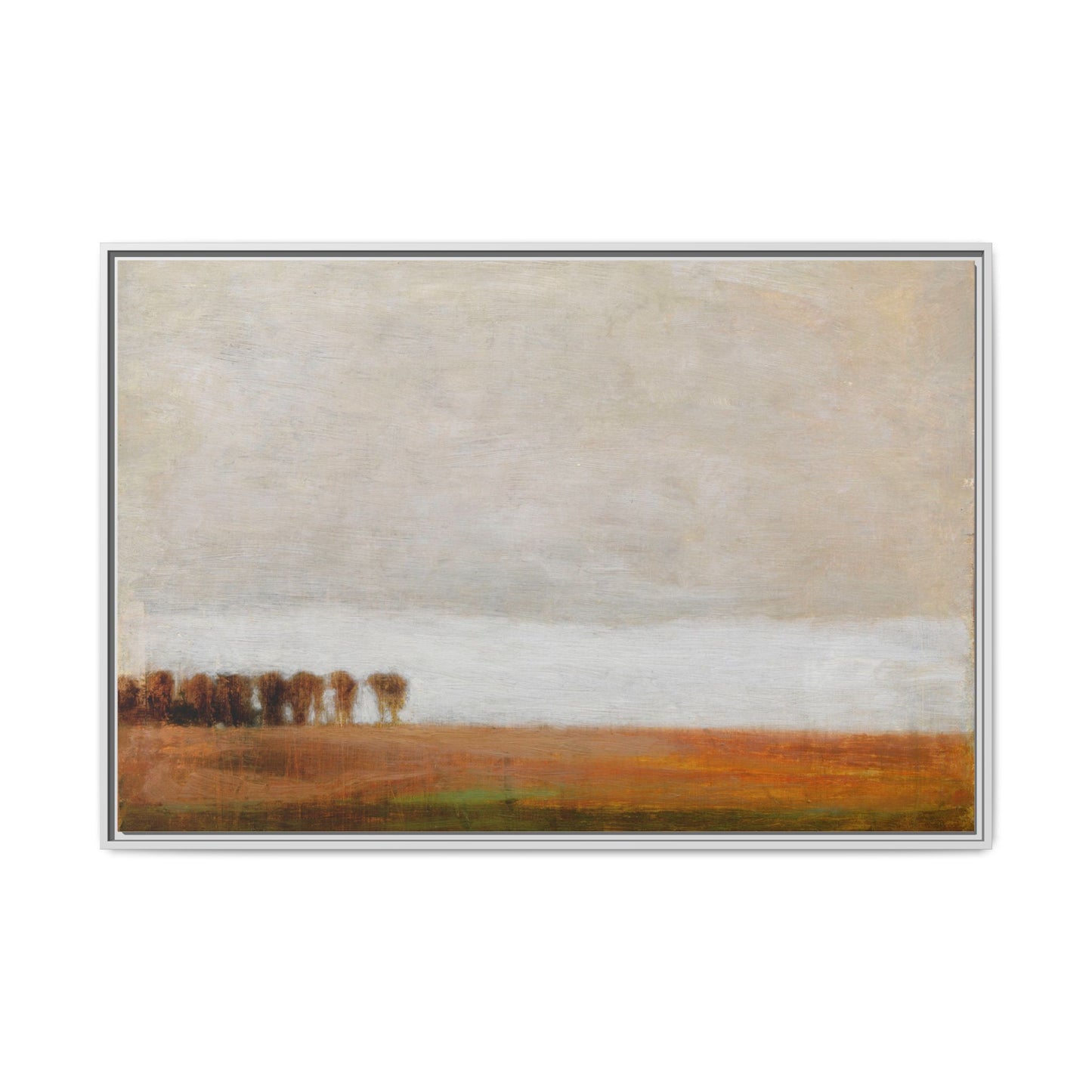 View of Jaegersborg Allé, North of Copenhagen by Vilhelm Hammershøi Framed Matte Canvas Wall Art Print