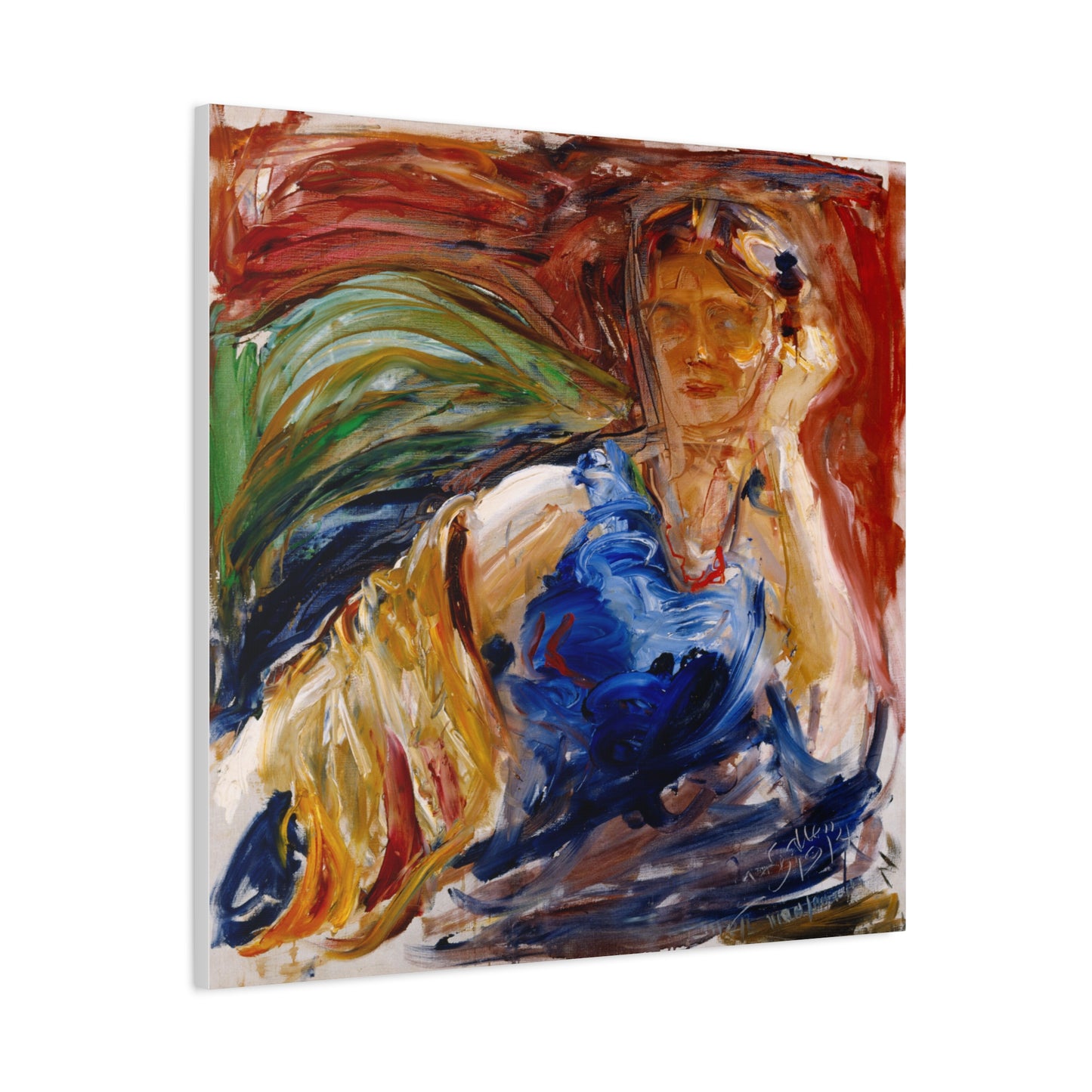 Portrait of hyllis Sjostrom by Akseli Gallen-Kallela Canvas Wall Art Print