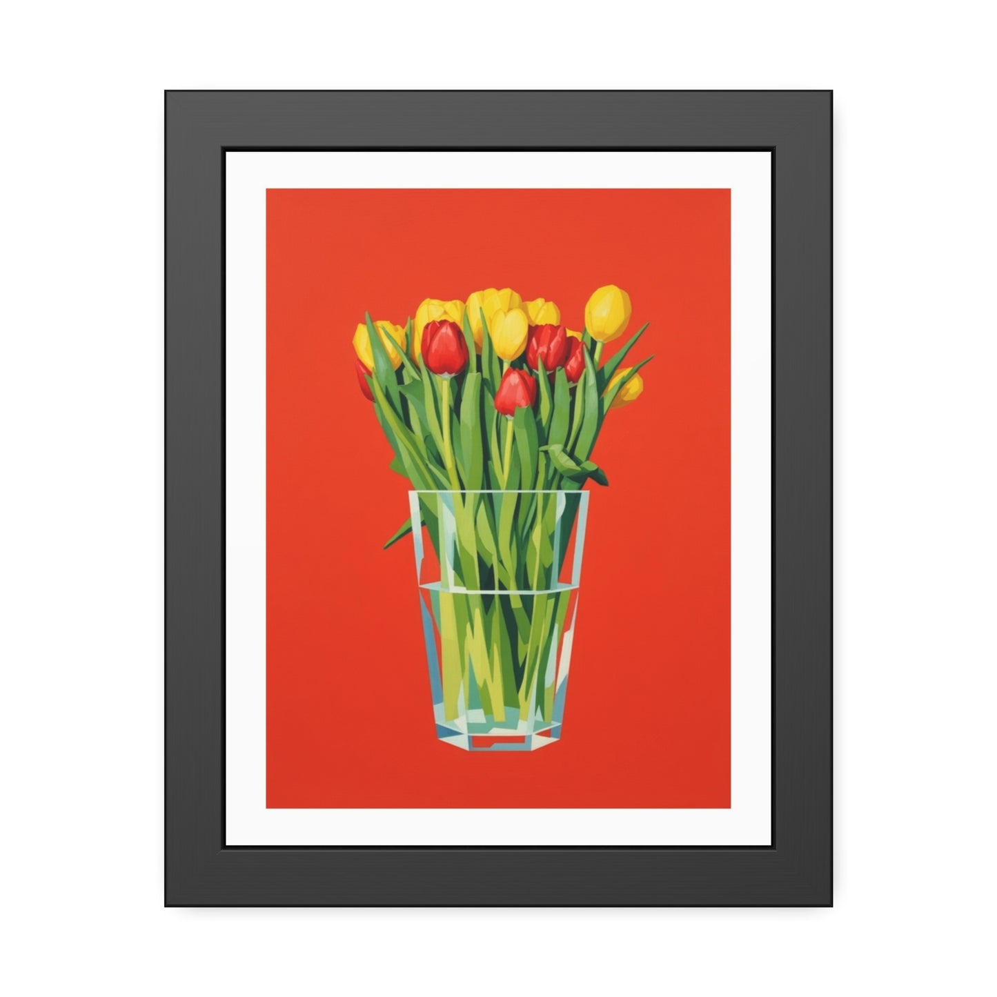 Tulip Bouquet Framed Poster — Bright Floral Wall Art