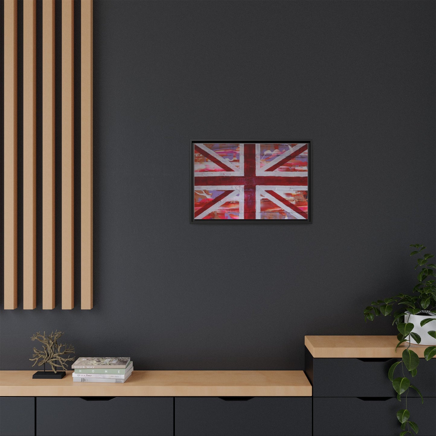 Union Jack is back! by Norman Barrett Framed Matte Canvas Print Wall Art