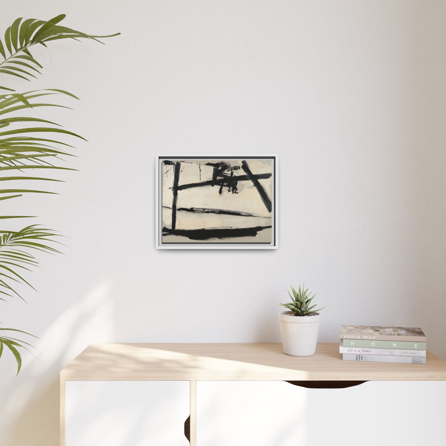 Painting Number 2 by Franz Kline Framed Abstract Canvas Art Print