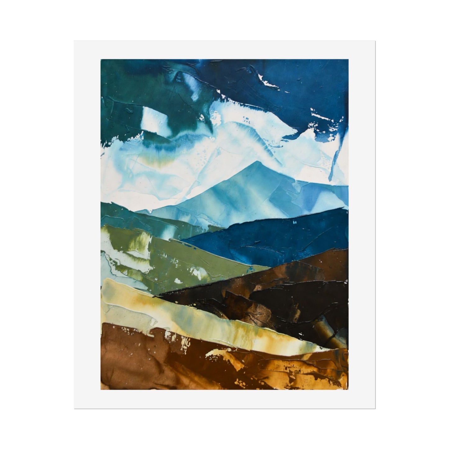 Abstract Mountain Landscape Poster — Rolled Art Print
