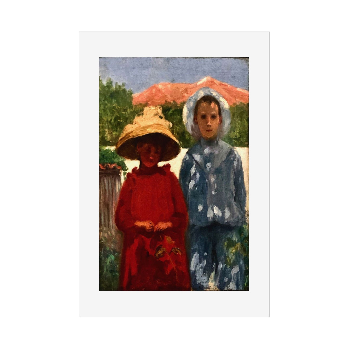 Portrait of the painter's sons by António Carneiro Wall Art Print