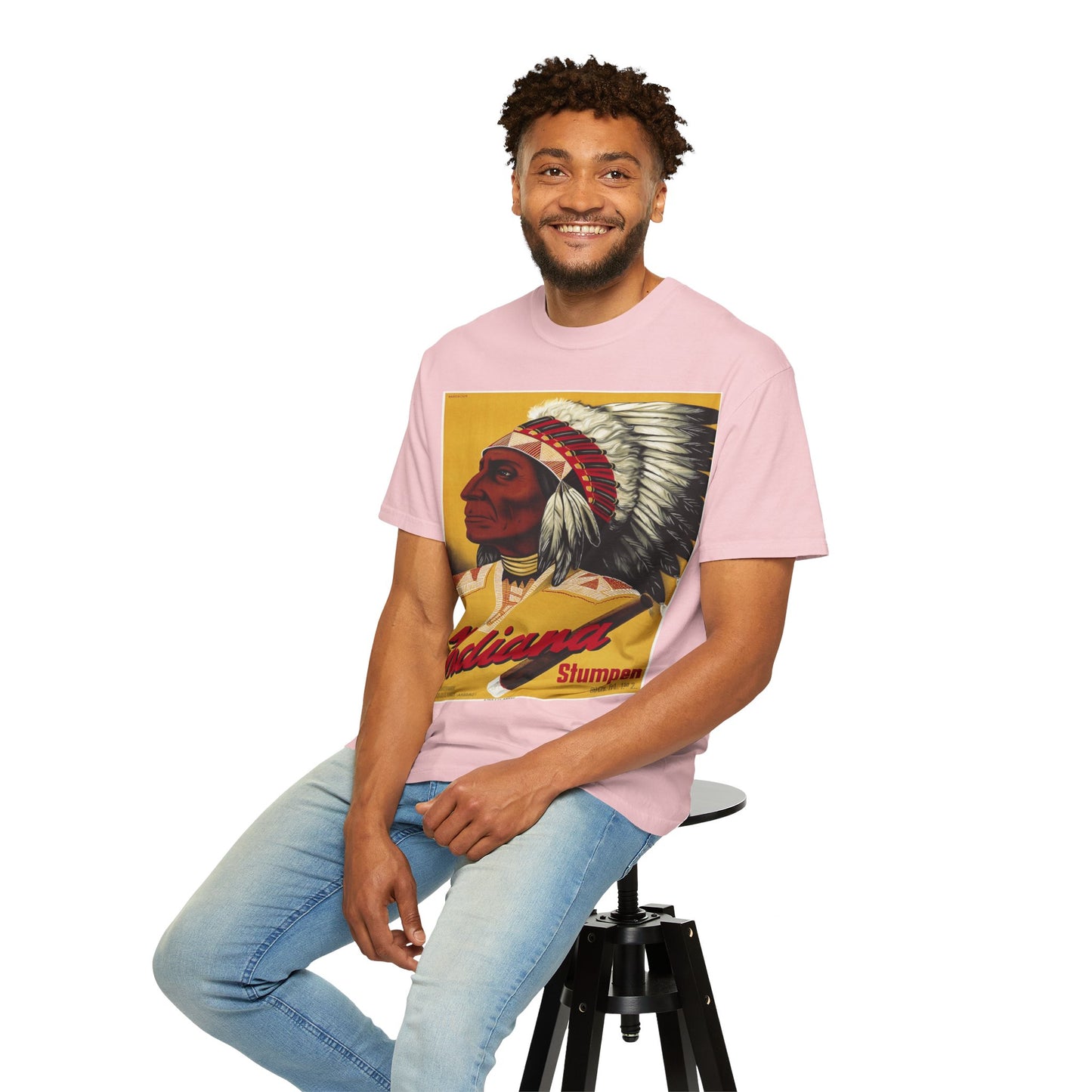 T-Shirt — Retro 'Indiana' Native Chief Vintage Poster Design