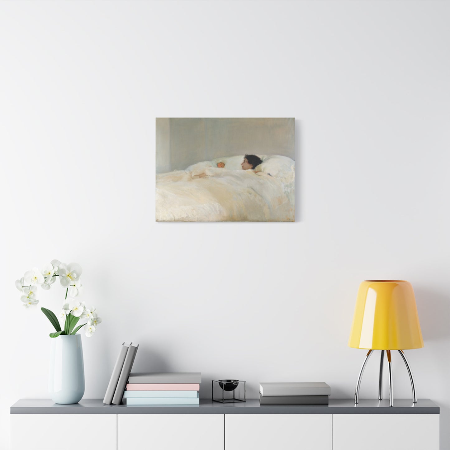 Mother by Joaquin Sorolla y Bastida Art Canvas Print — Serene Nursery Wall Decor