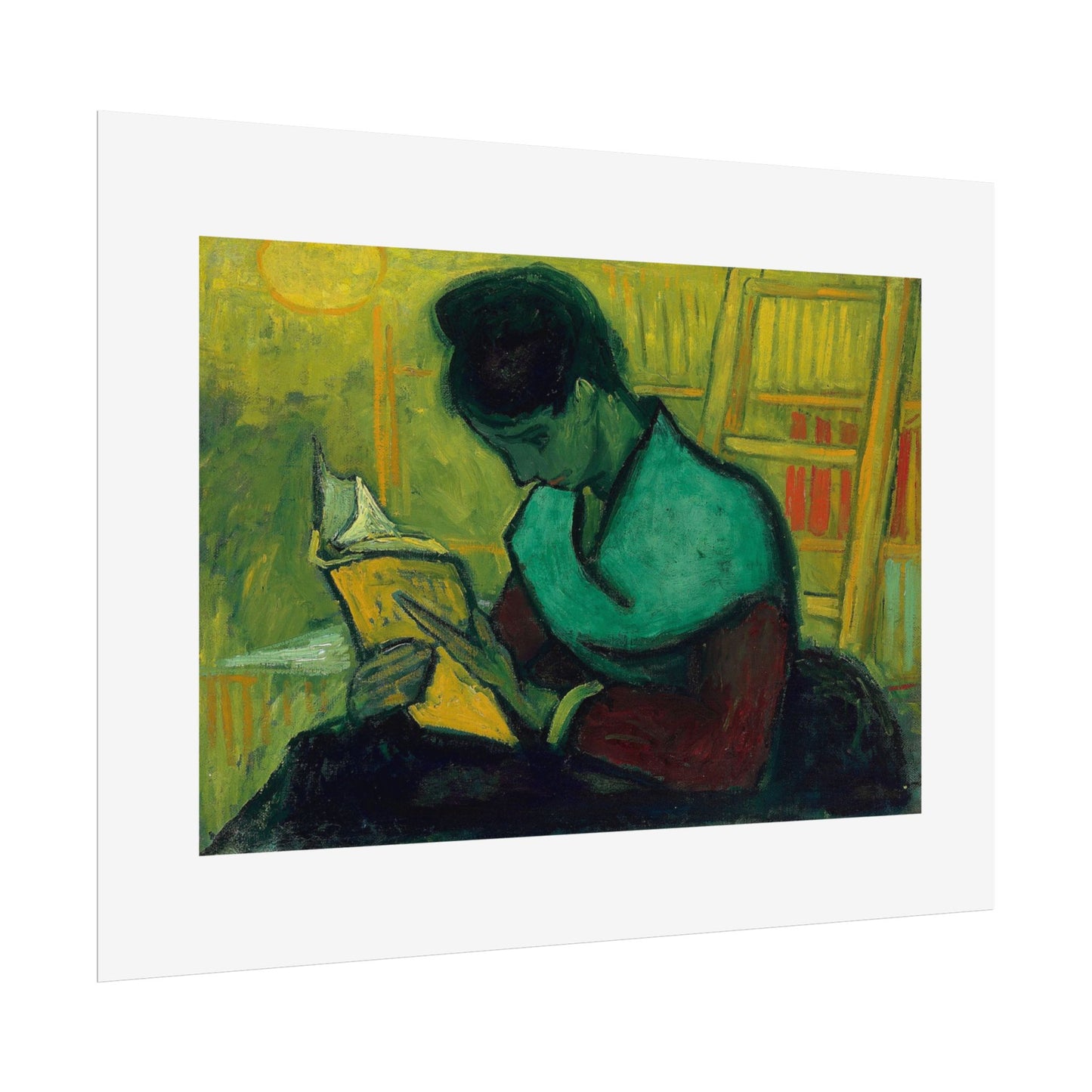Une liseuse de romans by Vincent Van Gogh Wall Art Print