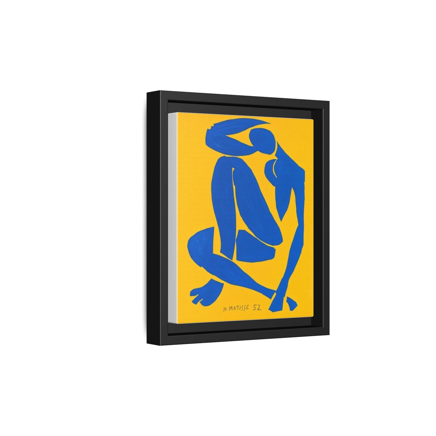Abstract Blue Nude Matte Canvas Wall Art, Framed