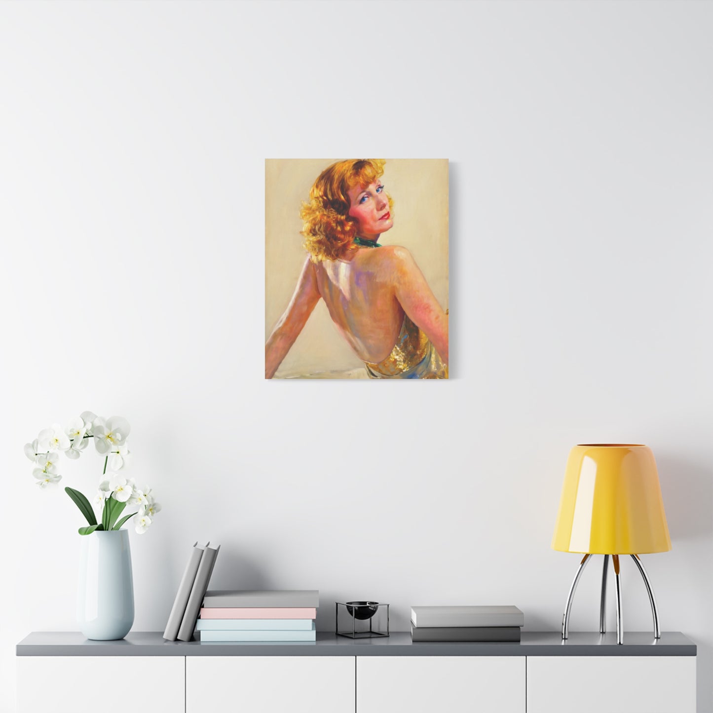Vintage Greta Garbo Glam Portrait Canvas