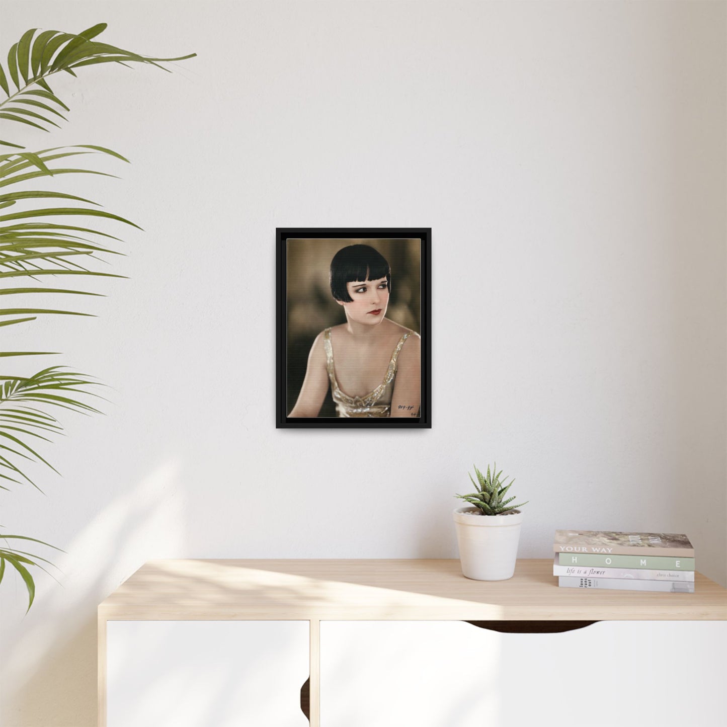 Vintage Louise Brooks Portrait Matte Canvas Framed Wall Art