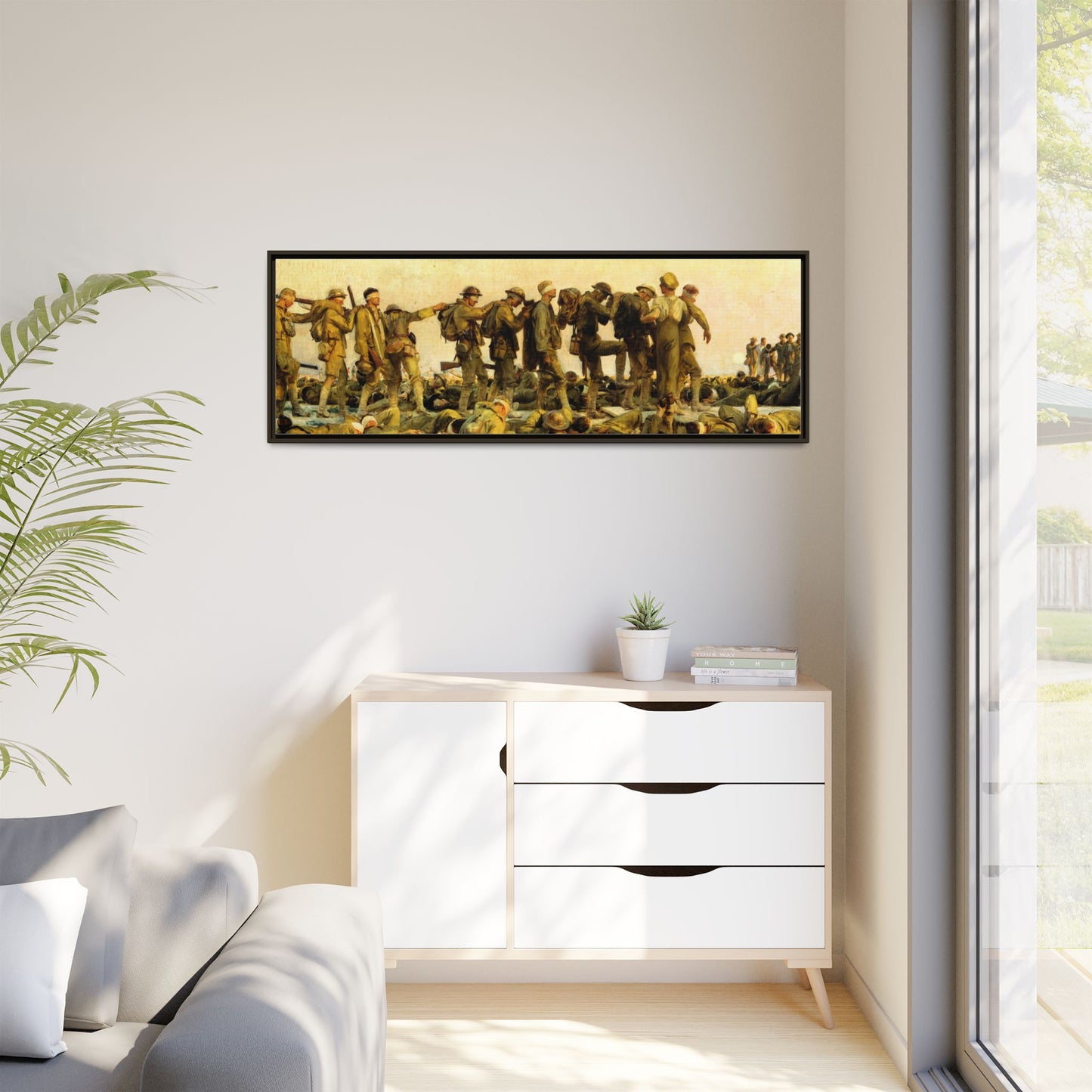 Gassed by John Singer Sargent (RA) Framed Matte Canvas Print
