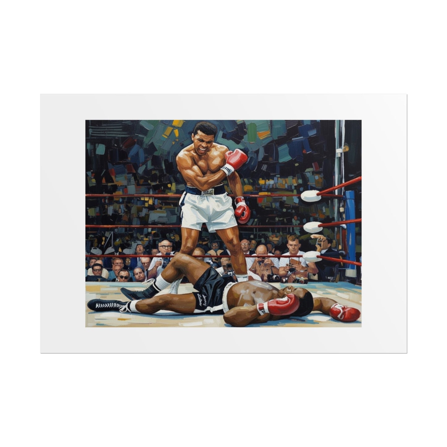 Muhammad Ali Knockout Boxing Poster — Rolled Sports Art Print
