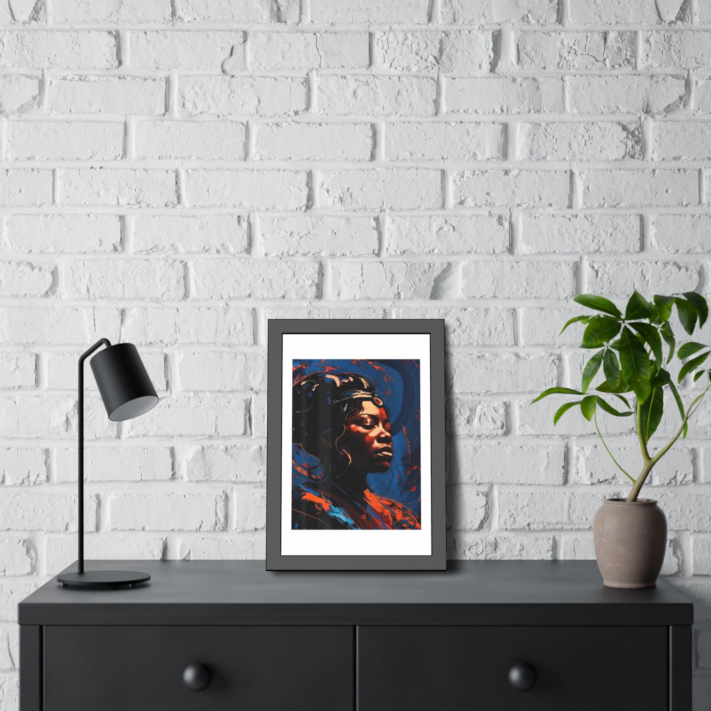 Framed Art Poster — Bold Abstract Portrait Wall Art