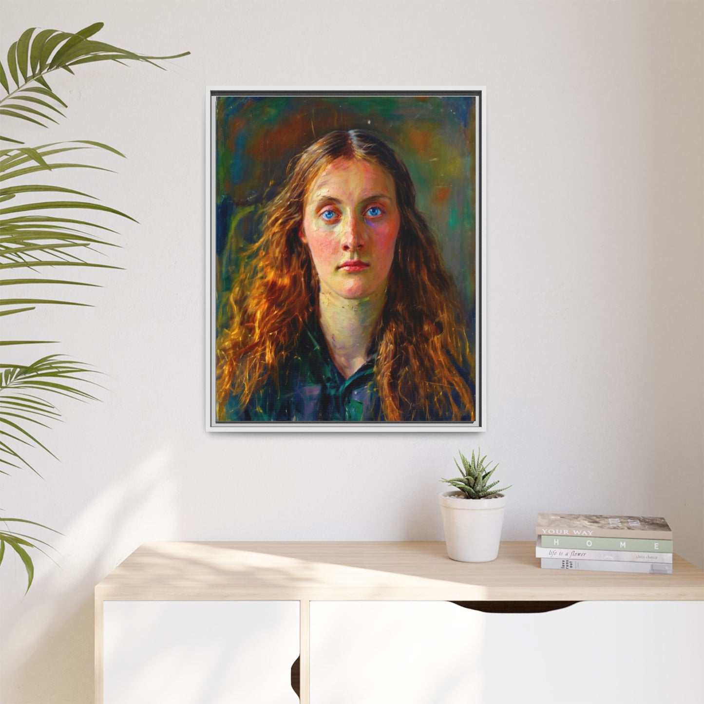 Framed Matte Canvas Print — Vintage Portrait Art