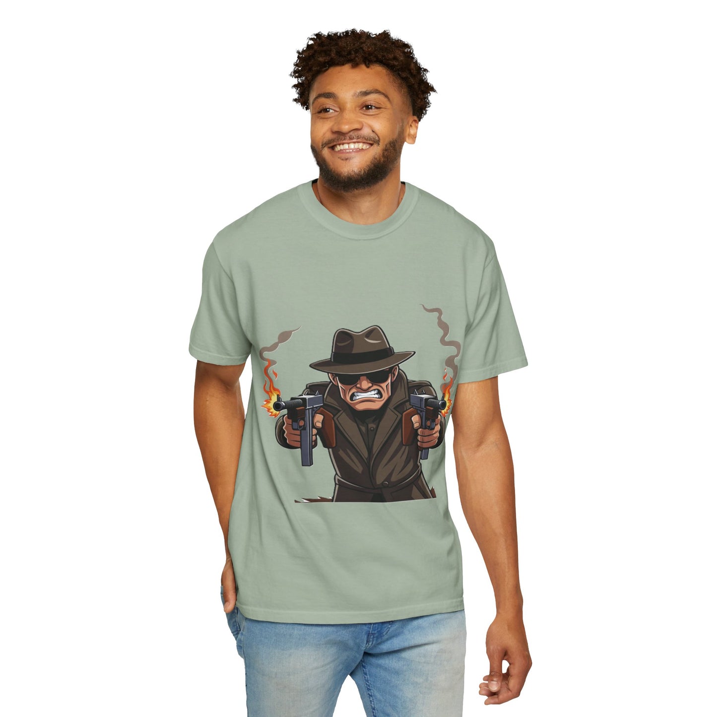 Vintage Gangster Shooter T-Shirt – Retro Mobster Graphic Tee