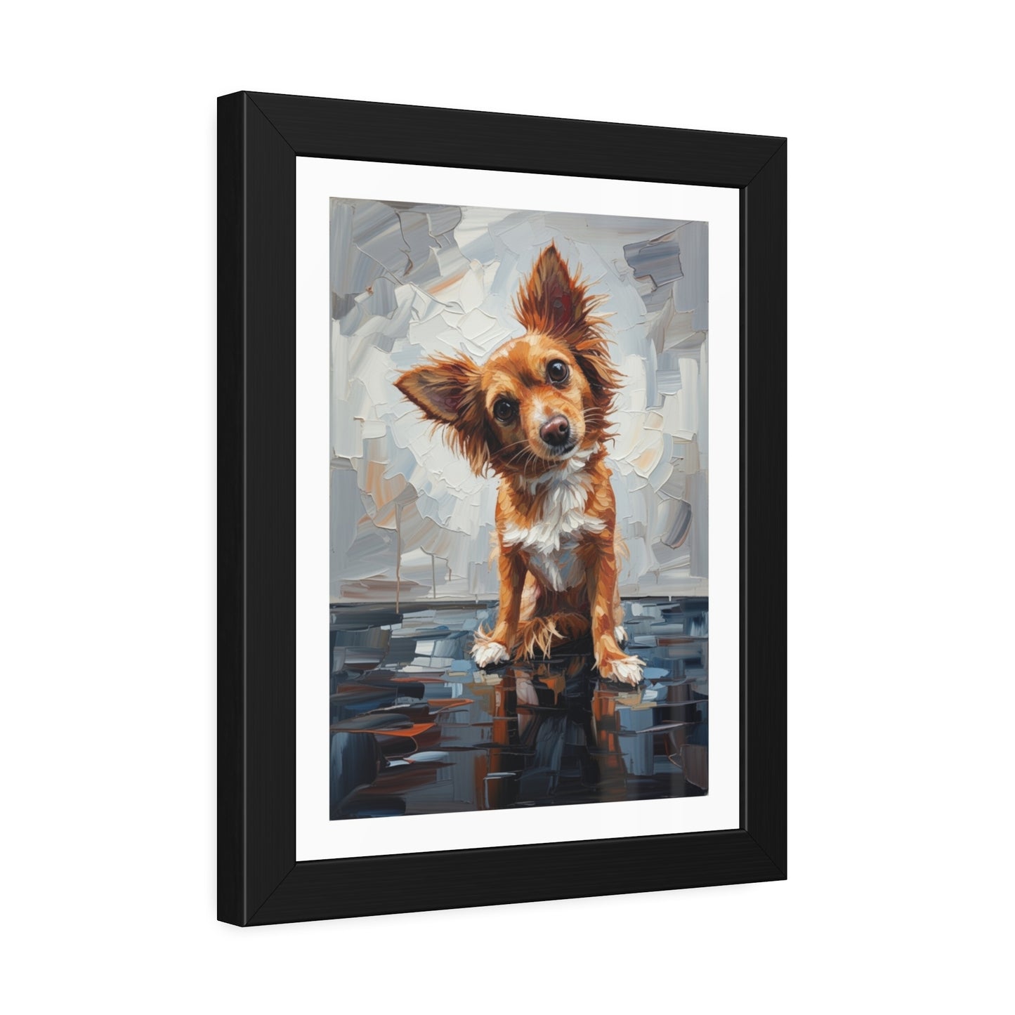 Dog Portrait Framed Poster — Cute Puppy Wall Art