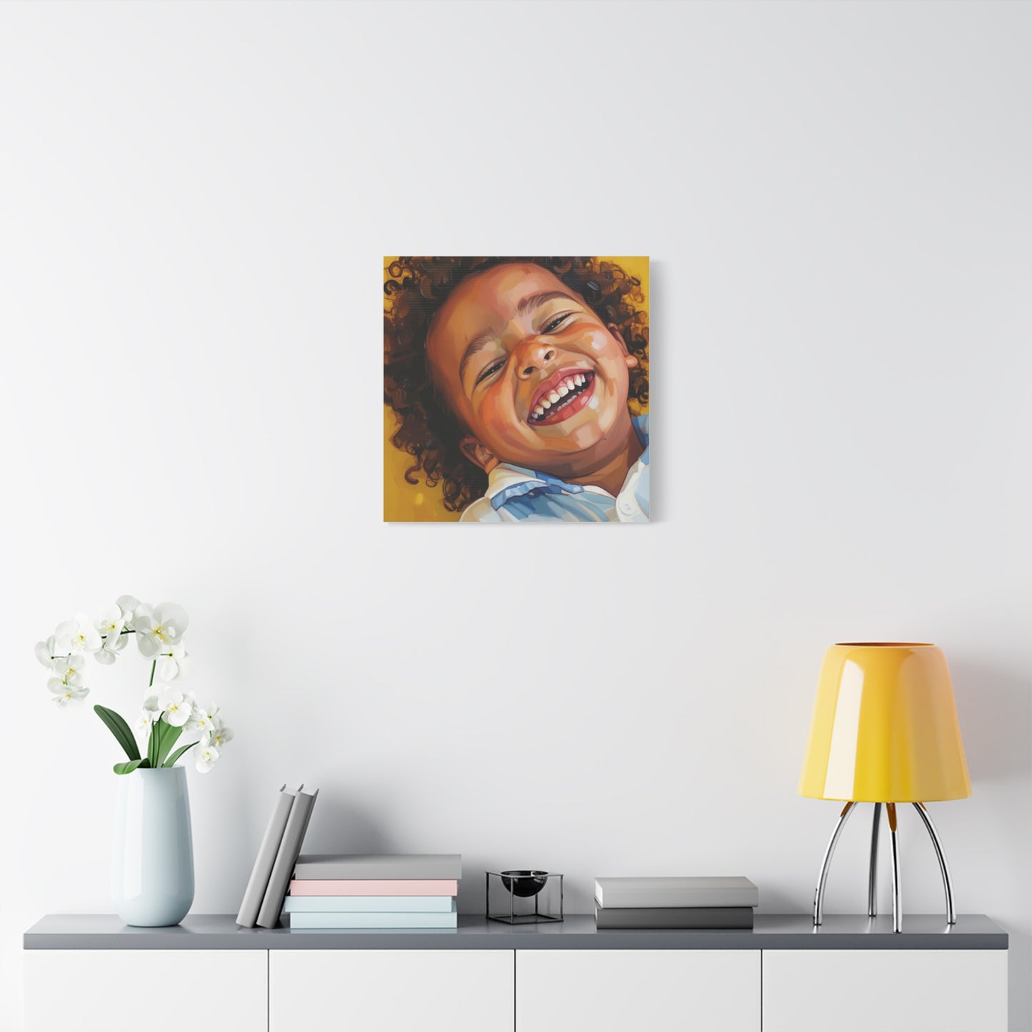 Joyful Child Portrait Canvas - Matte Stretched Wall Art