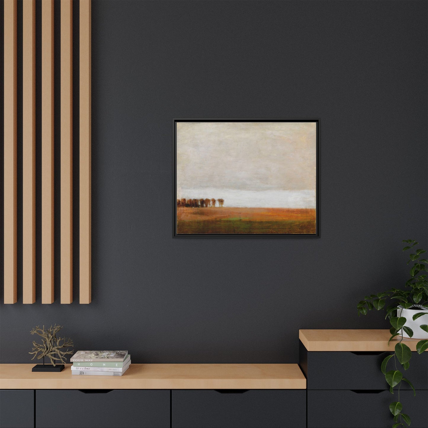 View of Jaegersborg Allé, North of Copenhagen by Vilhelm Hammershøi Framed Matte Canvas Wall Art Print