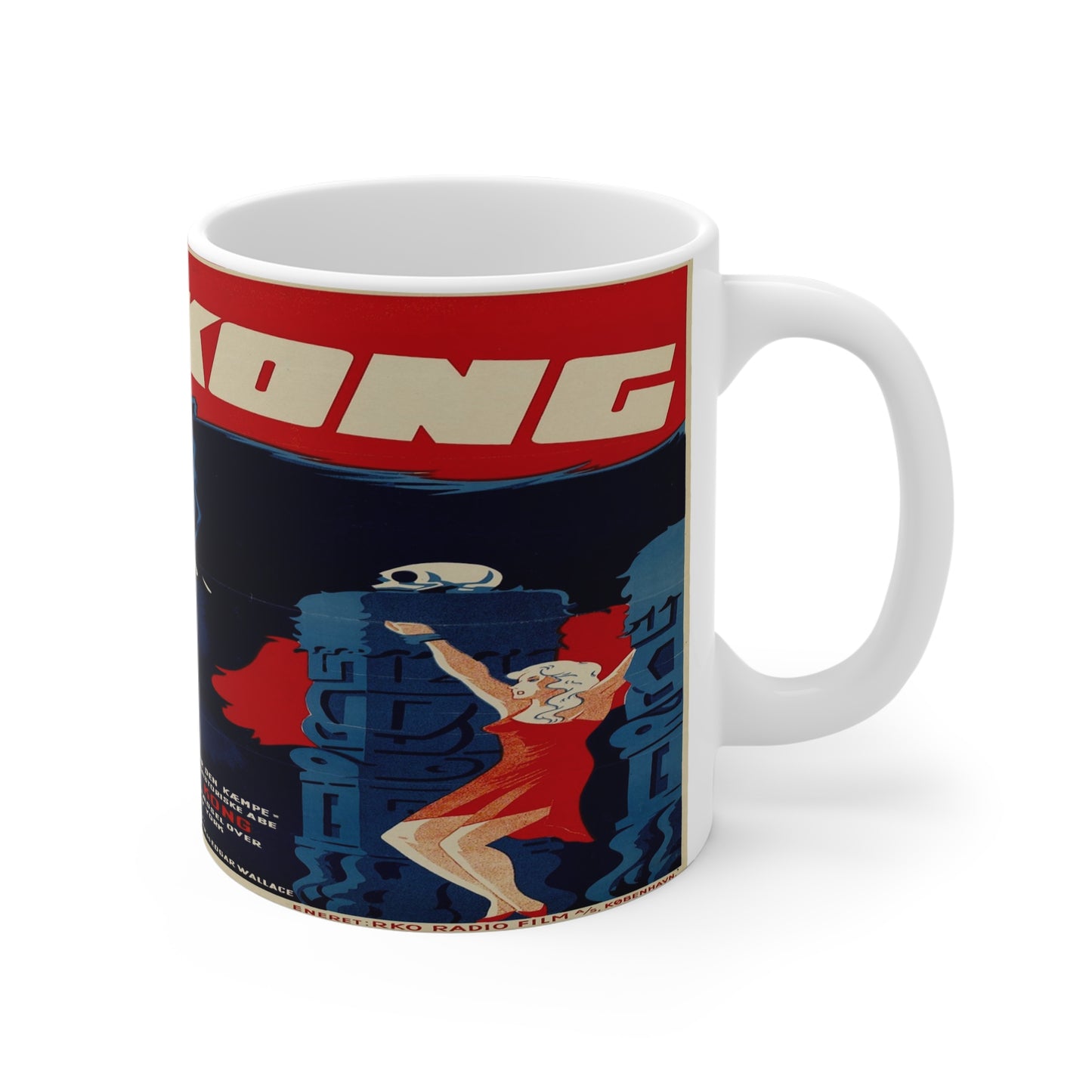 King Kong Vintage Movie Poster Coffee Mug — Retro Monster Film Art 11oz