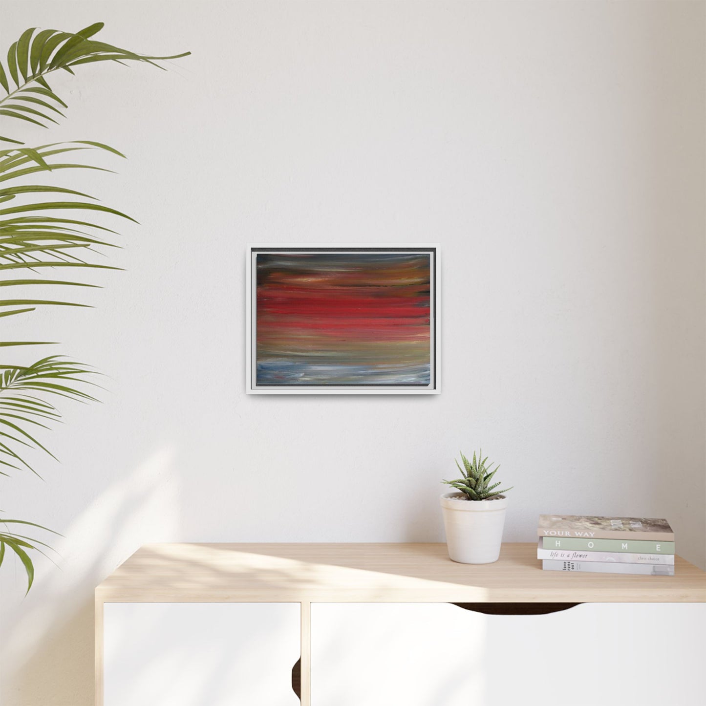 Misty morning by Norman Barrett Framed Matte Canvas Wall Art