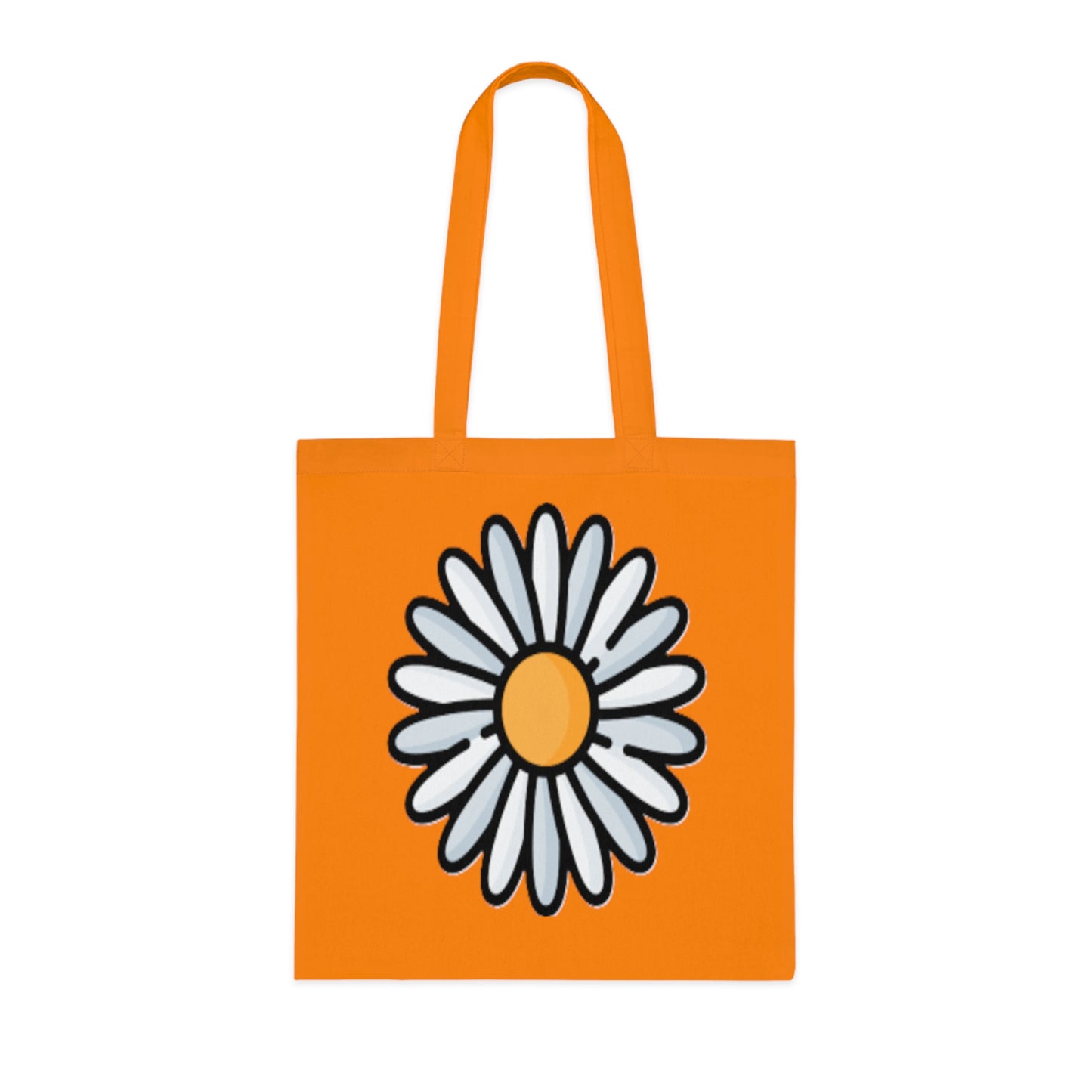 Daisy Print Cotton Tote Bag – Cute Floral Market Tote