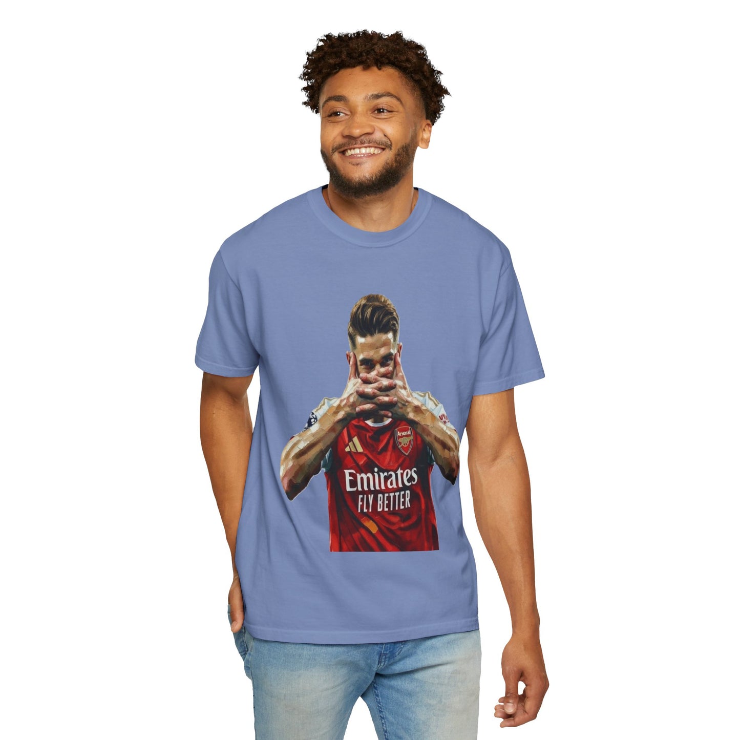 Soccer Celebration T-Shirt — Emirates 'Fly Better' Jersey Design