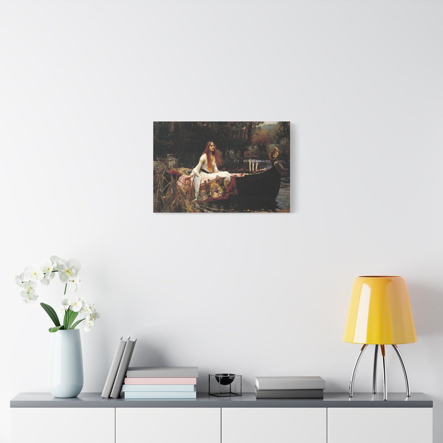The Lady of Shalott by John William Waterhouse Matte Canvas Wall Art Print