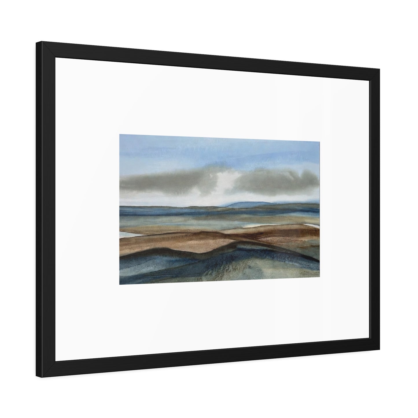 Framed Coastal Landscape Poster — Serene Seascape Wall Art Print