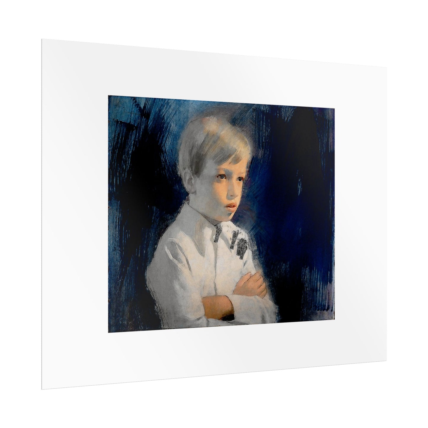Painting of boy by Unknown Artist Wall Art Print