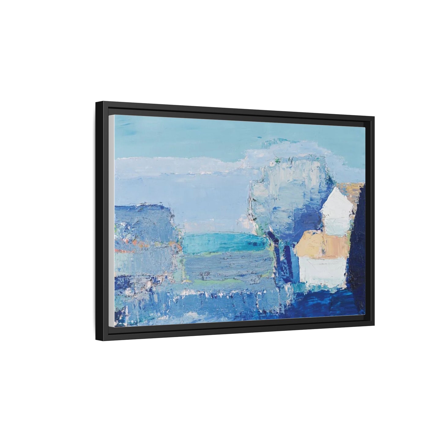 Paysage de Provence by Nicolas de Staël Framed Matte Canvas Seascape Wall Art Print