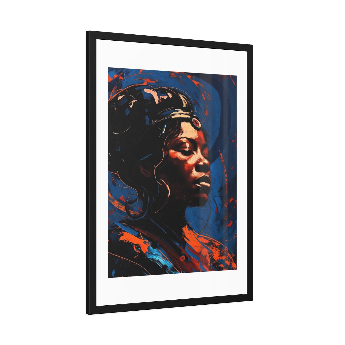 Framed Art Poster — Bold Abstract Portrait Wall Art