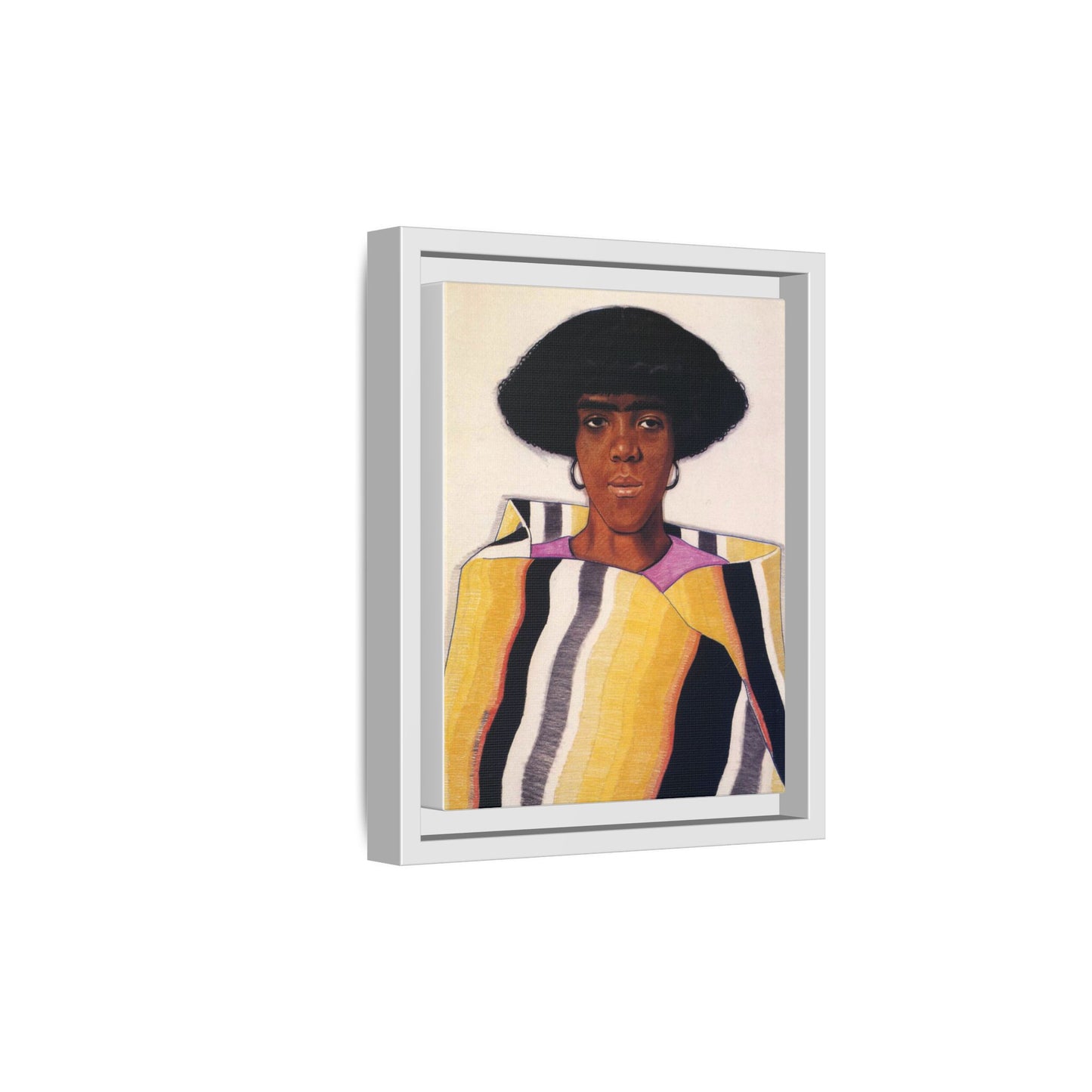 Portrait of an African American Woman by Winold Reiss Framed Matte Canvas Portrait