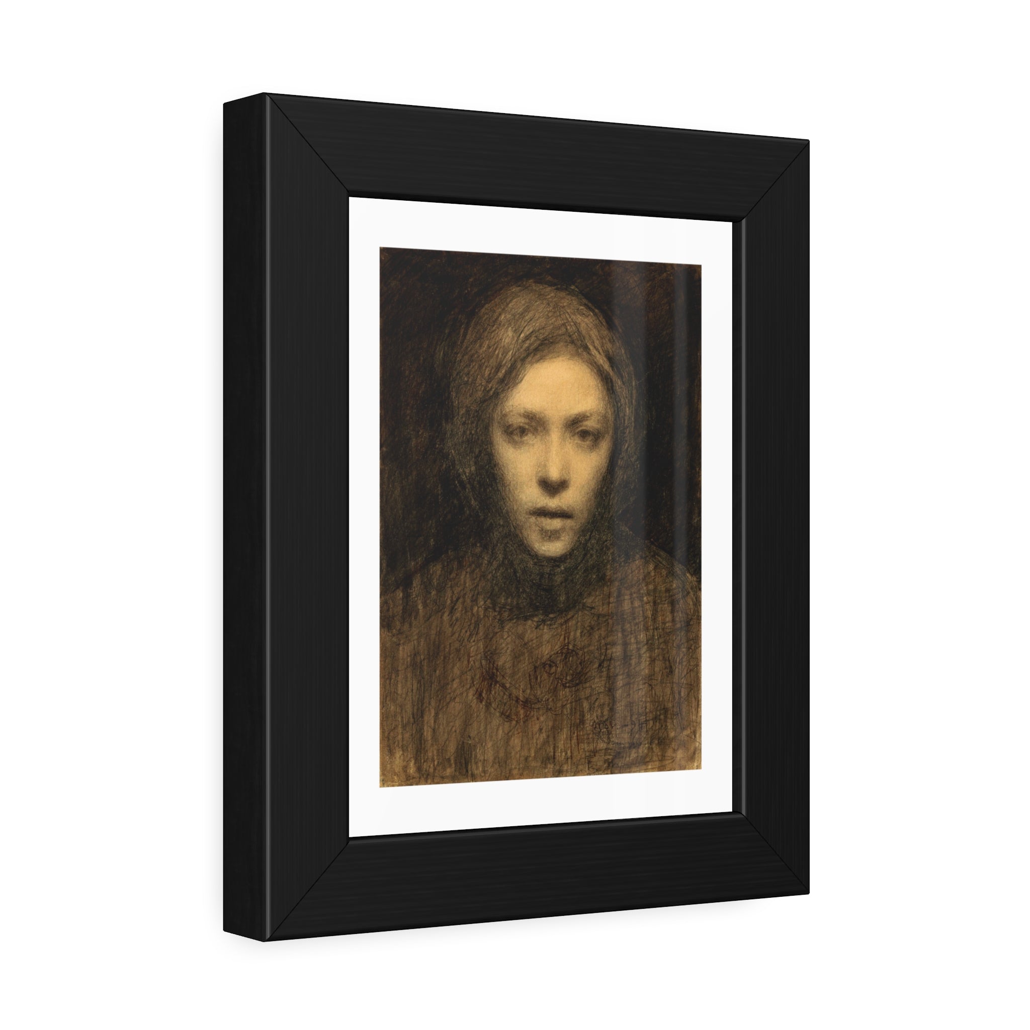 self-portrait by Ellen Thesleff Framed Art Wall Art Print