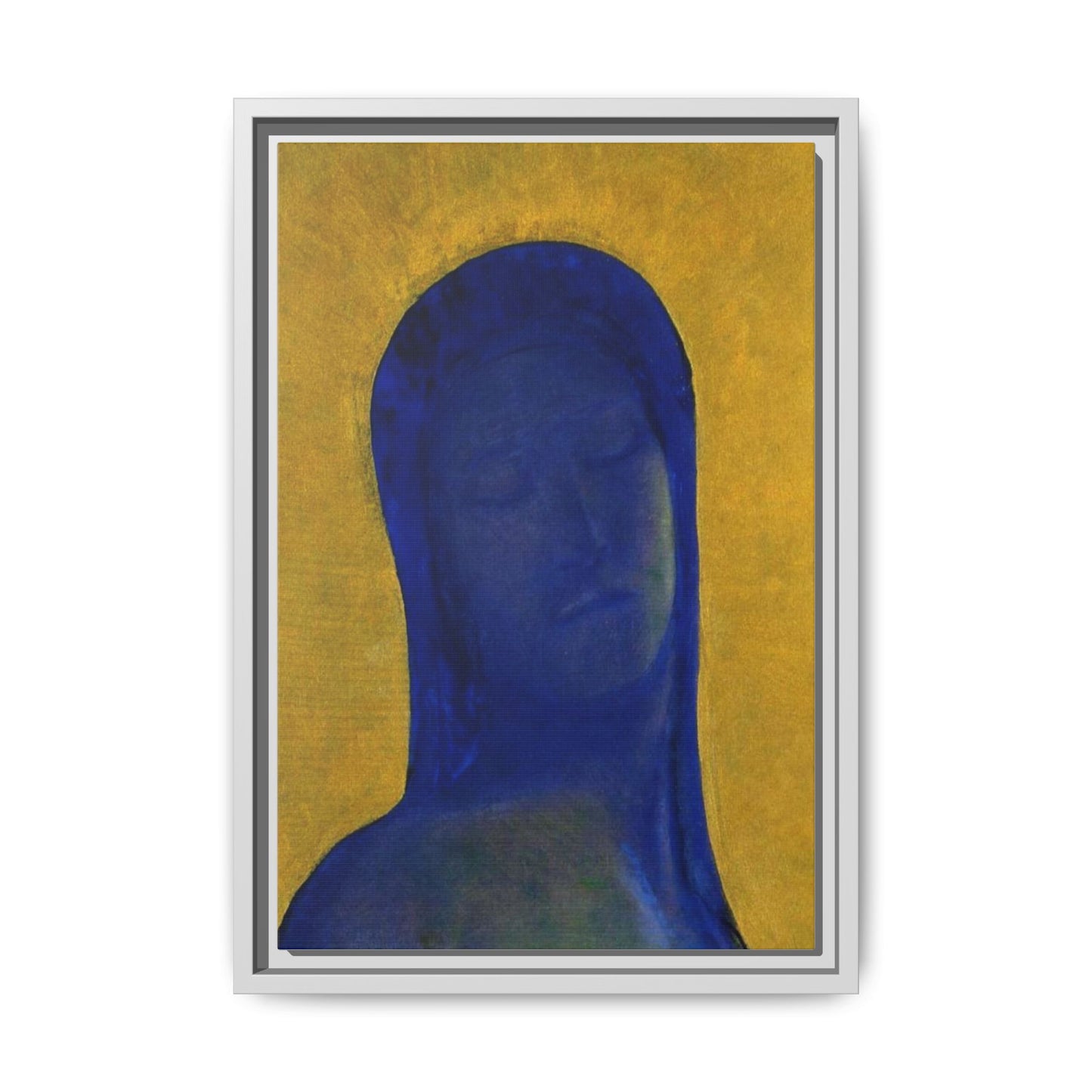 Closed Eyes by Odilon Redon Framed Matte Canvas Wall Art Print