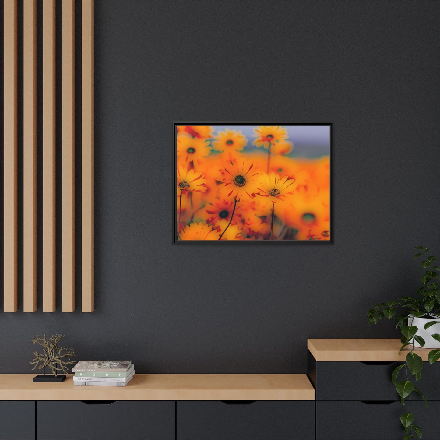 Bee Garden by Norman Barrett Framed Matte Canvas Wall Art Print
