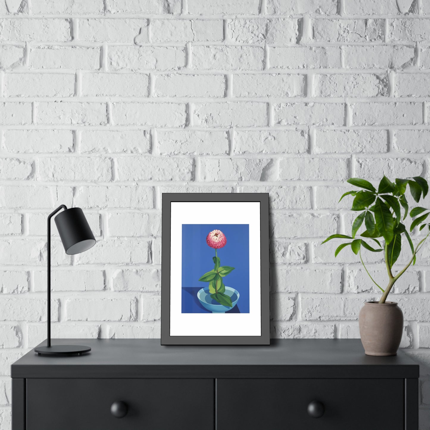 Framed Poster — Pink Bloom Still Life Wall Art