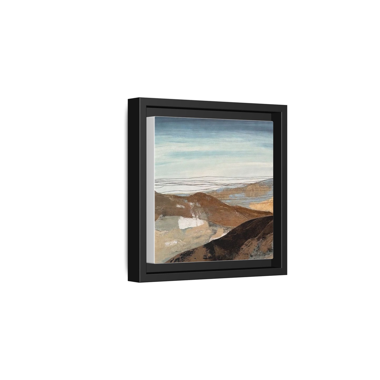 Framed Matte Canvas Art — Serene Abstract Landscape