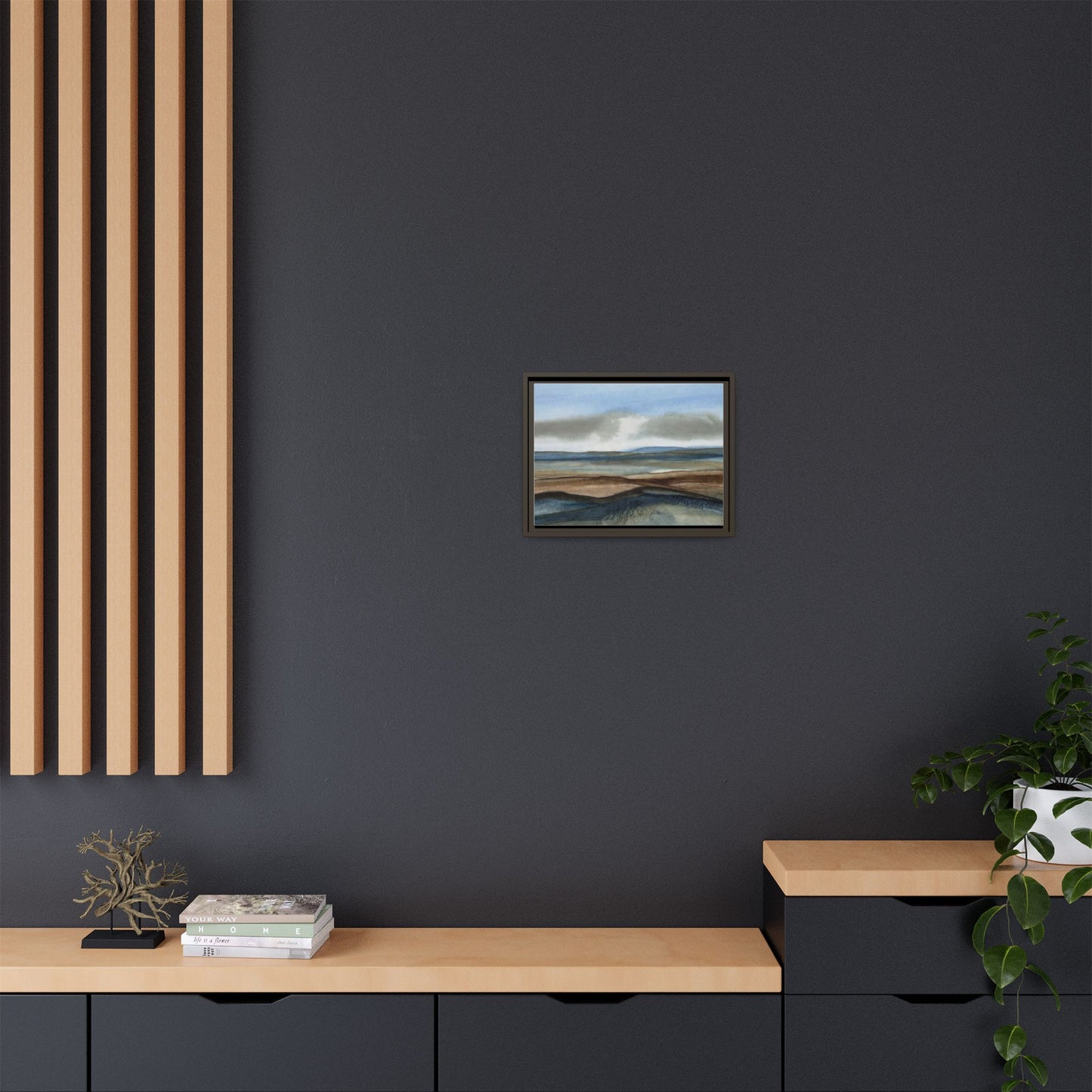 Matte Canvas Landscape, Framed (Multi-color)
