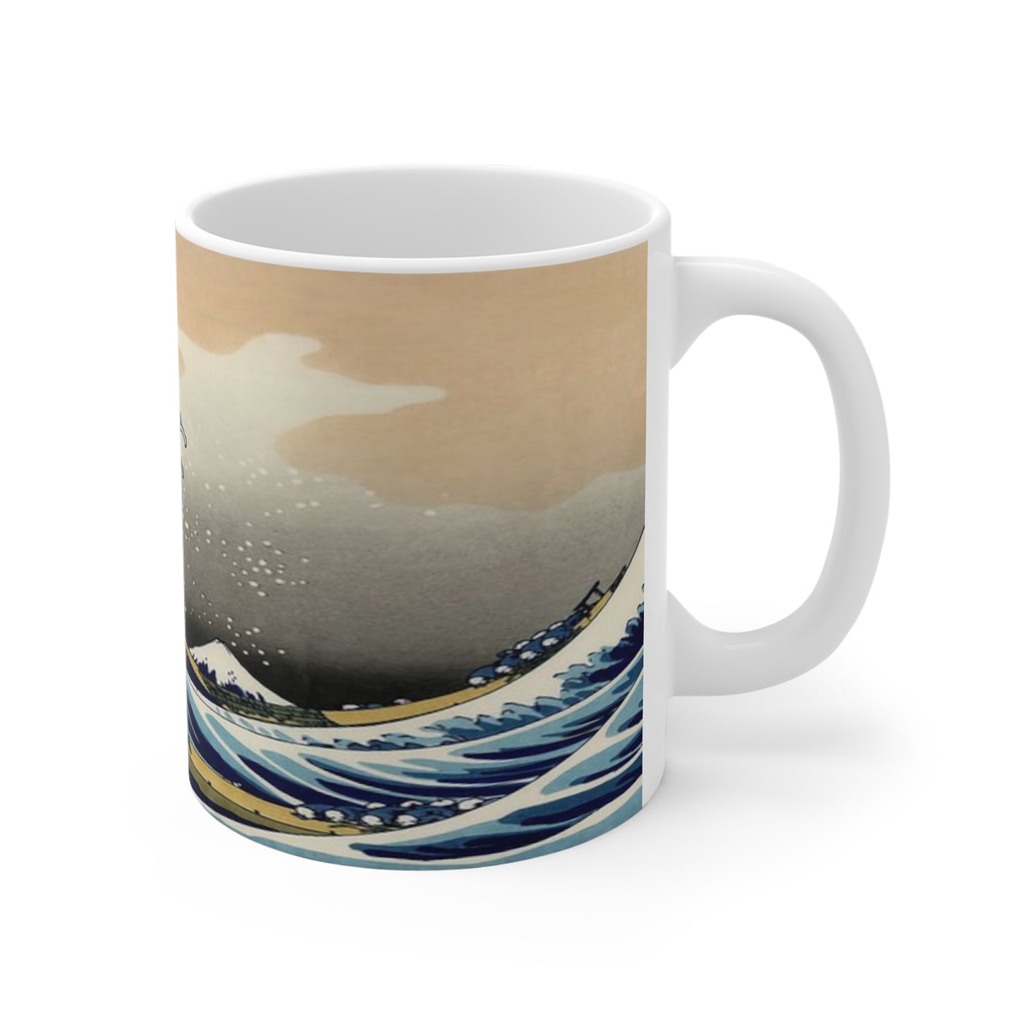 Great Wave Ceramic Coffee Mug — Hokusai Inspired 11oz Art Mug