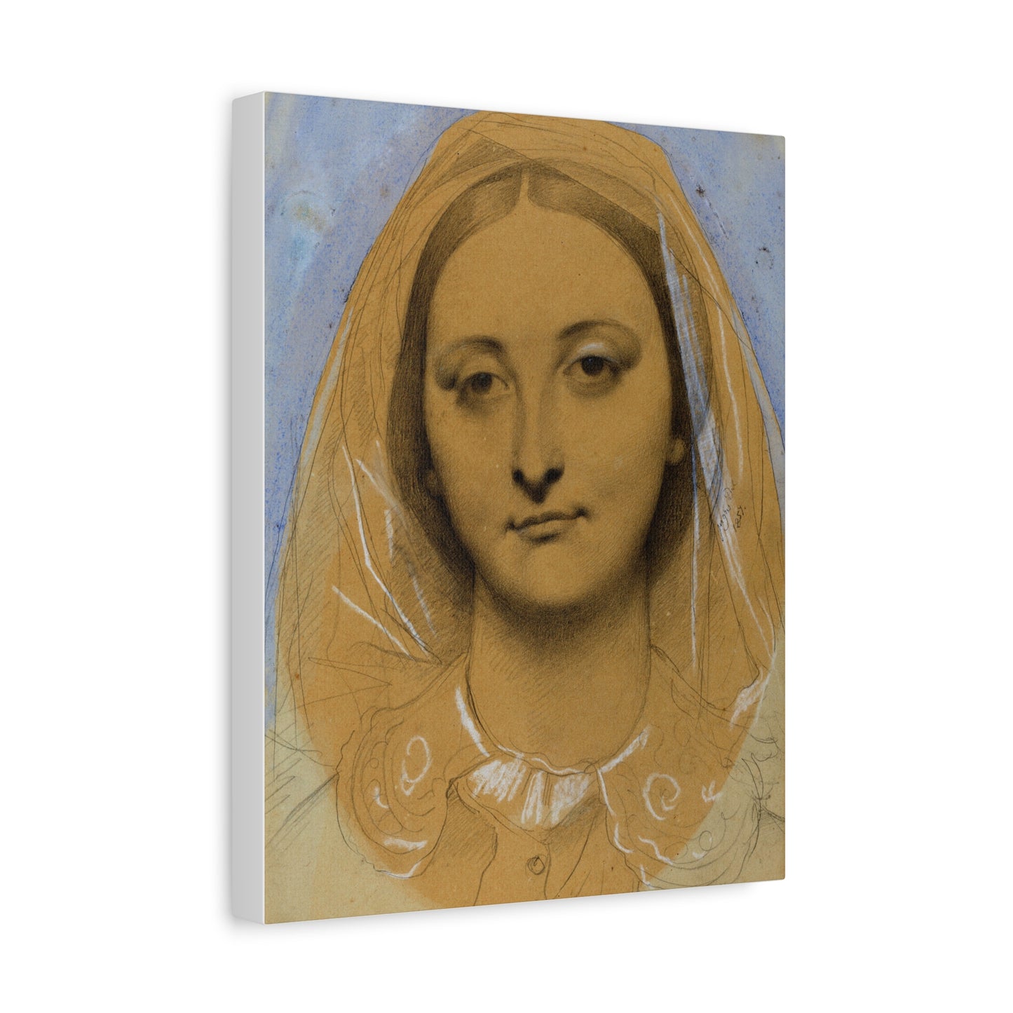 Mademoiselle Mary de Borderieux by Jean Auguste Dominique Ingres Matte Stretched Canvas Wall Art