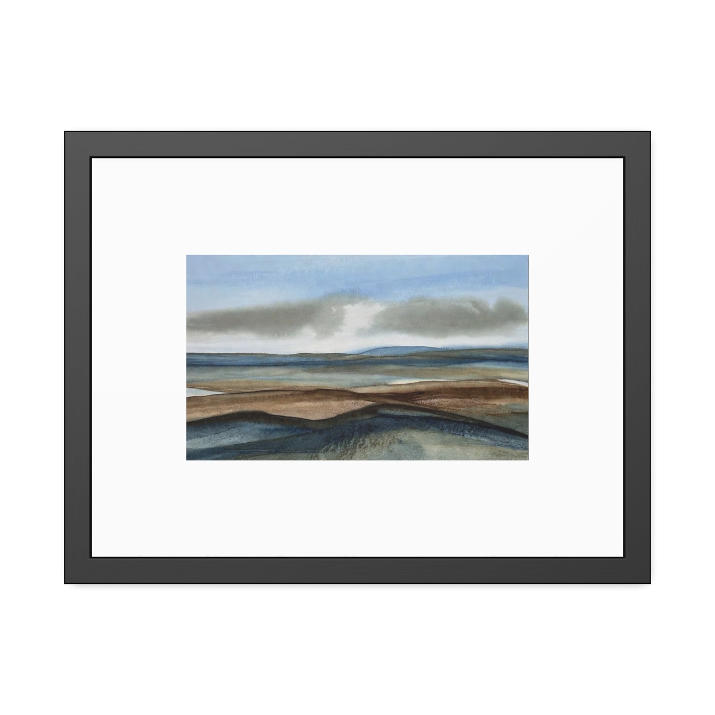 Framed Coastal Landscape Poster — Serene Seascape Wall Art Print